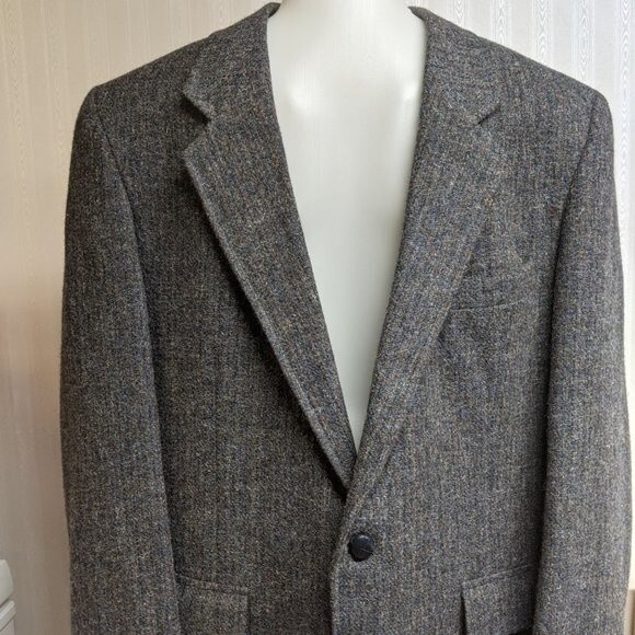 Tailored Classics by Levi Strauss Blazer Men 42R 100% Wool Two-Button Panel USA - Picture 3 of 14